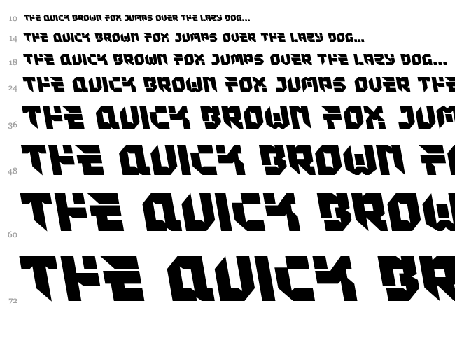 Tokyo Drifter font waterfall