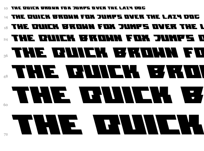 Transformation font waterfall