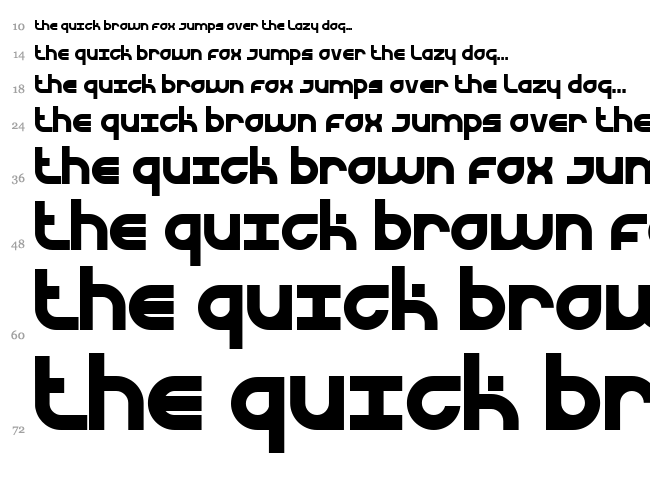 Urban Curve font waterfall