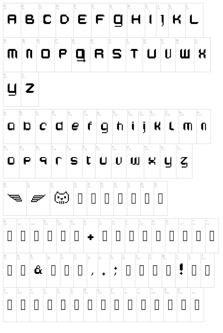 Edeka Supertoll font map
