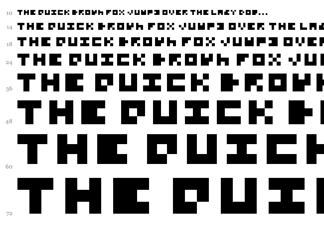 Extremely Small Fonts font waterfall