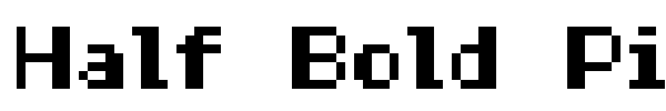 Fonte Half Bold Pixel-7