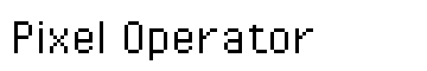 Pixel Operator font preview