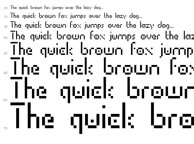 Portable Tube font waterfall