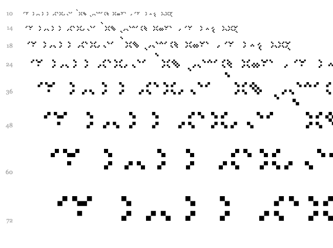 Portable Tube font waterfall