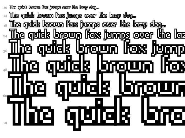 Portable Tube font waterfall