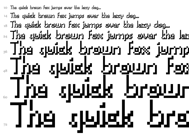 Portable Tube font waterfall