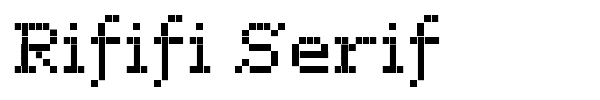 Fonte Rififi Serif