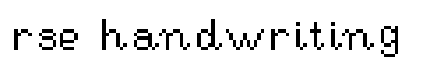 Fonte RSE Handwriting Pi