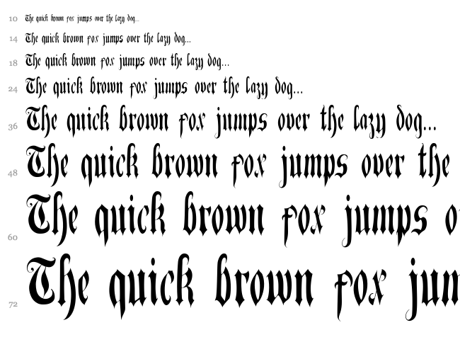 BitterSweet font waterfall