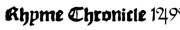 Fonte Rhyme Chronicle 1494