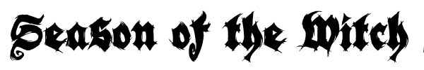 Fonte Season of the Witch Black