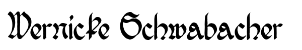 Fonte Wernicke Schwabacher