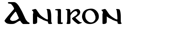 Aniron font preview