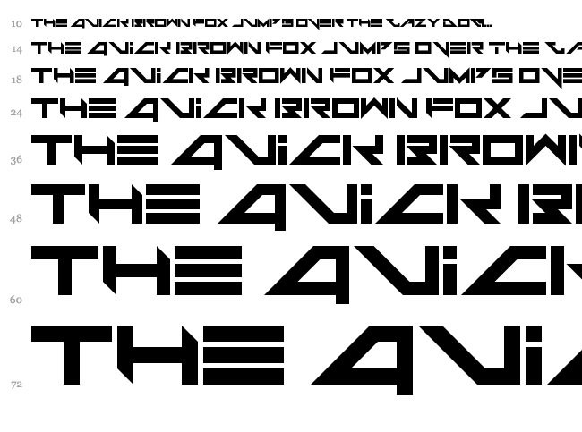 Headshots font waterfall