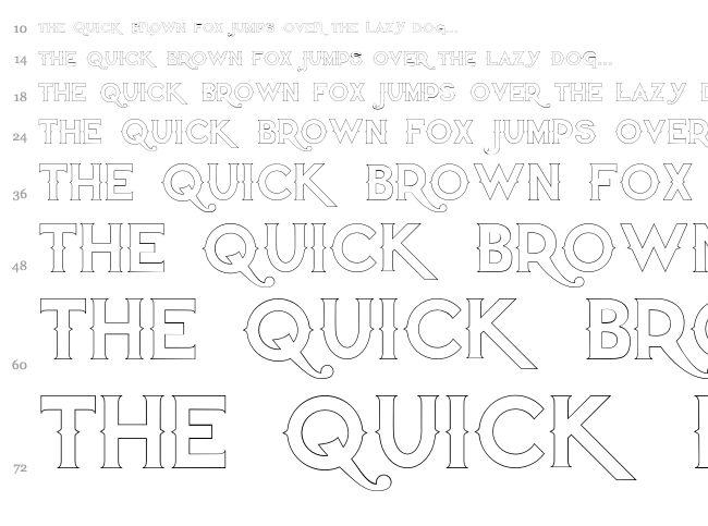 Quiet the Thief font waterfall