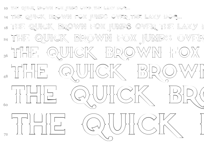 Quiet the Thief font waterfall