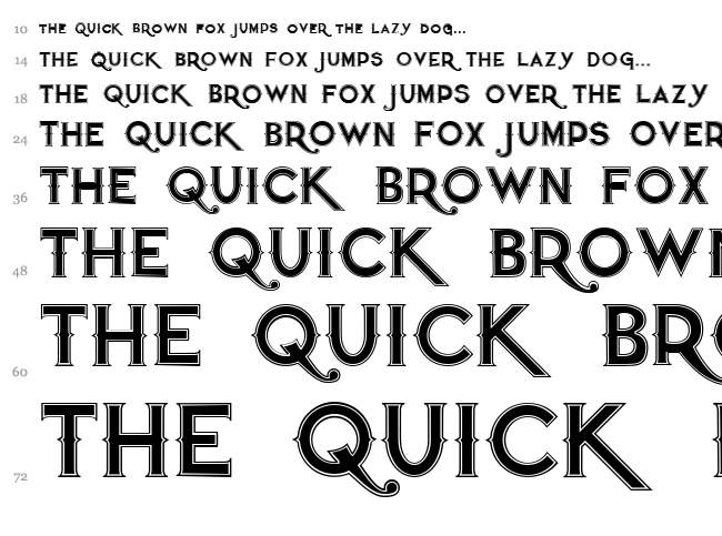 Quiet the Thief font waterfall