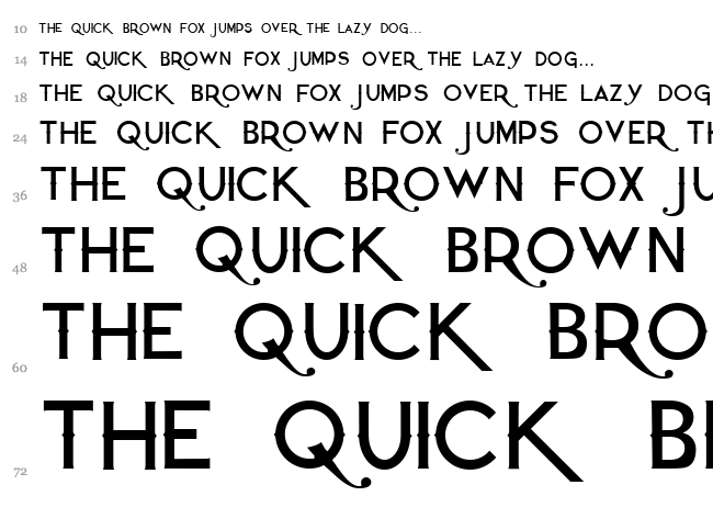 Quiet the Thief font waterfall