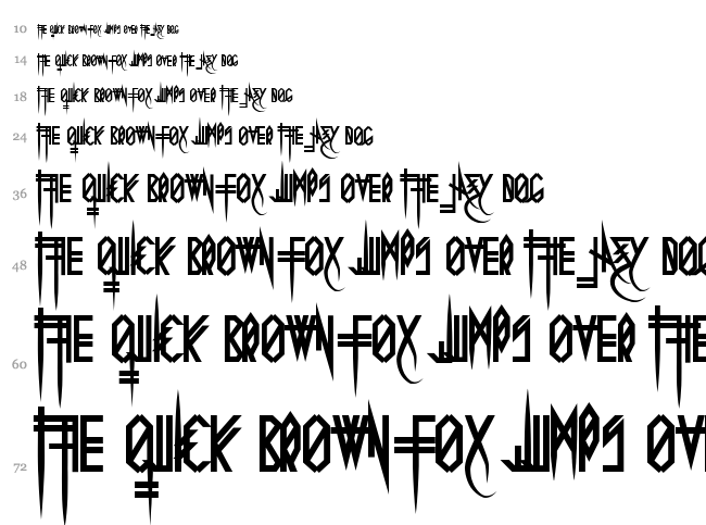 Uglymann font waterfall