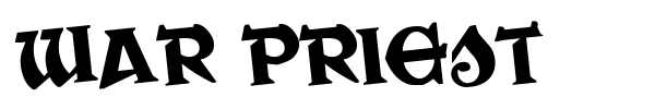 War Priest font preview