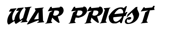 War Priest font preview