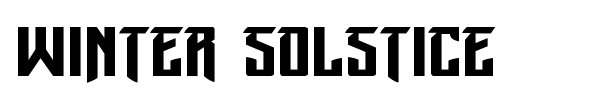 Winter Solstice font preview