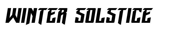 Winter Solstice font preview