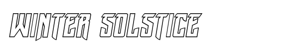 Winter Solstice font preview