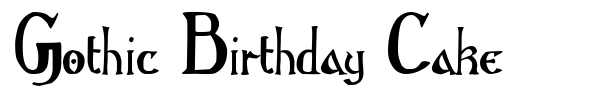 Fonte Gothic Birthday Cake