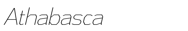 Athabasca font preview