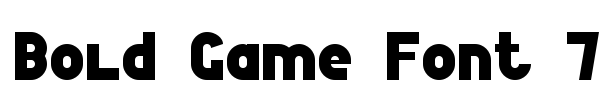 Fonte Bold Game Font 7