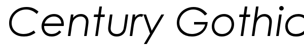 Century Gothic font preview