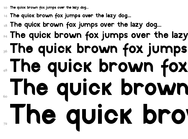 Discreet font waterfall