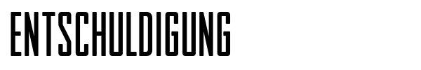 Entschuldigung font preview
