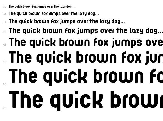 Grafika Type.1 font waterfall