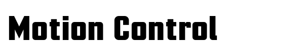 Motion Control font preview