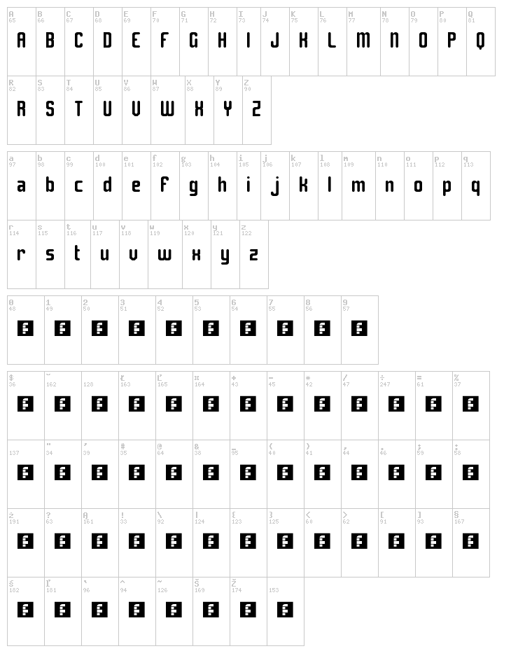 Solitude font map