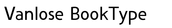 Fonte Vanlose BookType