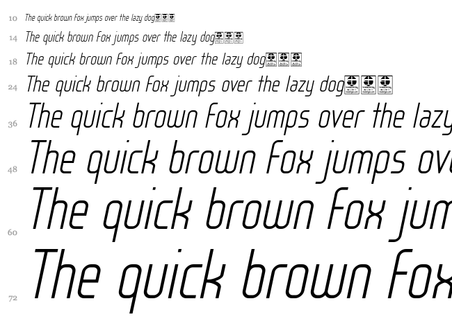 Wox Modelist font waterfall