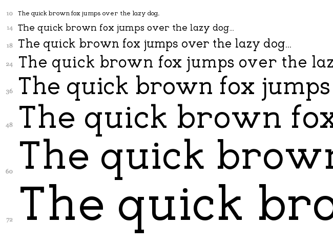 Eligible font waterfall