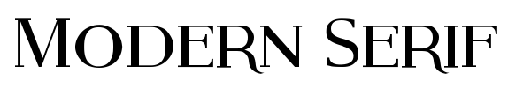 Fonte Modern Serif