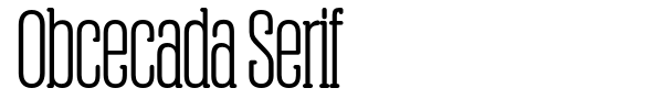 Obcecada Serif font preview