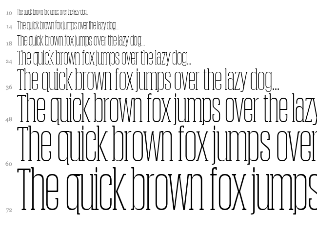 Obcecada Serif font waterfall