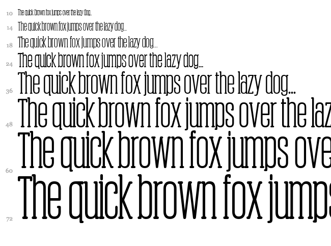 Obcecada Serif font waterfall