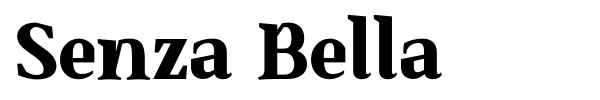 Senza Bella font preview