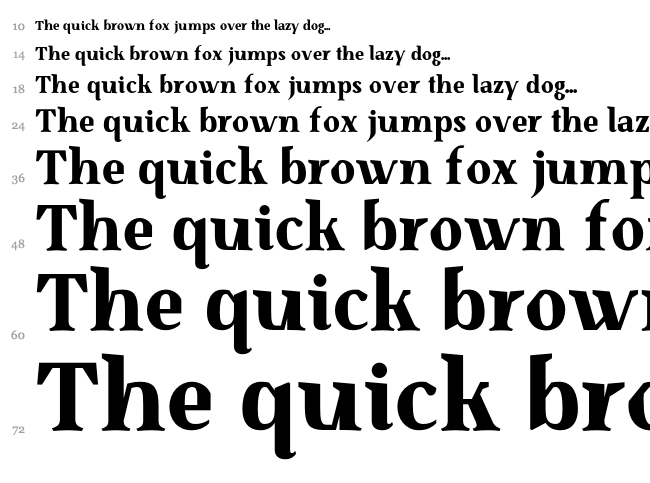 Senza Bella font waterfall