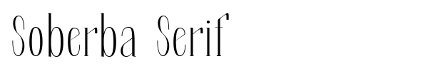 Fonte Soberba Serif