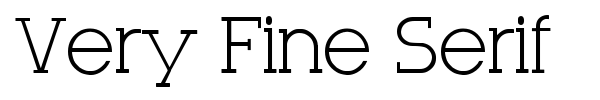 Fonte Very Fine Serif