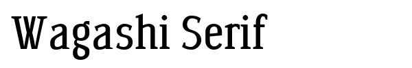 Fonte Wagashi Serif